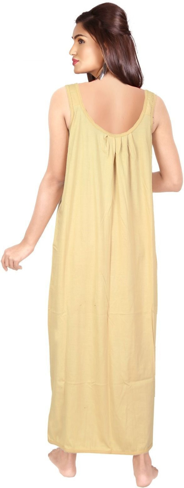 SHIIVORAA Women's Cotton Sleeveless Night Dress | Nighty | Nightgown | Sleepwear | Sleeveless Nighties | Nightdress | Female Nightwear