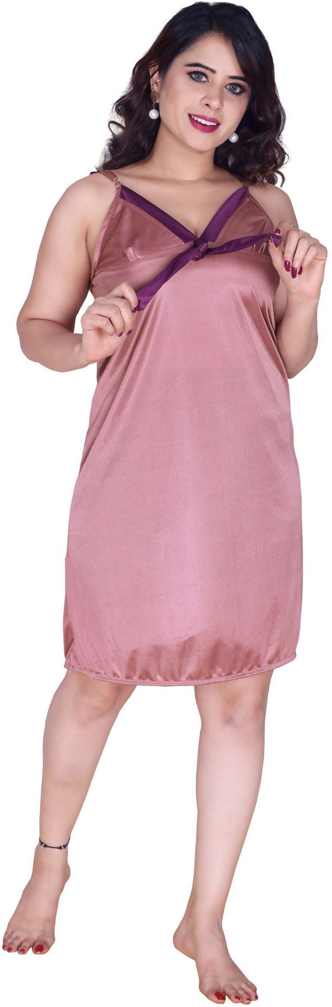 SHIVORAA Women’s Satin Nighty and Robe Pack Of 2 | Nightdress | Sleepwear | Fancy Nightwear | Ladies Night Gown | Women Nightwear | Soft Satin Night Suit | Bridal Nighty Set | Female Sleepwear | Stylish Nightdress for Women