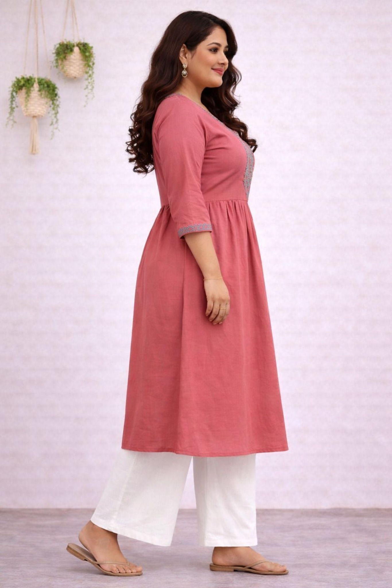 SHIVORAA Women’s  Embroidered Silk Blend Straight Kurta (Plus Size) | Casual Wear Kurti for Women | Stylish Printed Kurta | Comfortable Daily Wear | Ethnic Kurti | Regular Fit Kurti | Office Wear Kurta | Fashionable Women Kurti | Trendy Ethnic Wear | Ladi