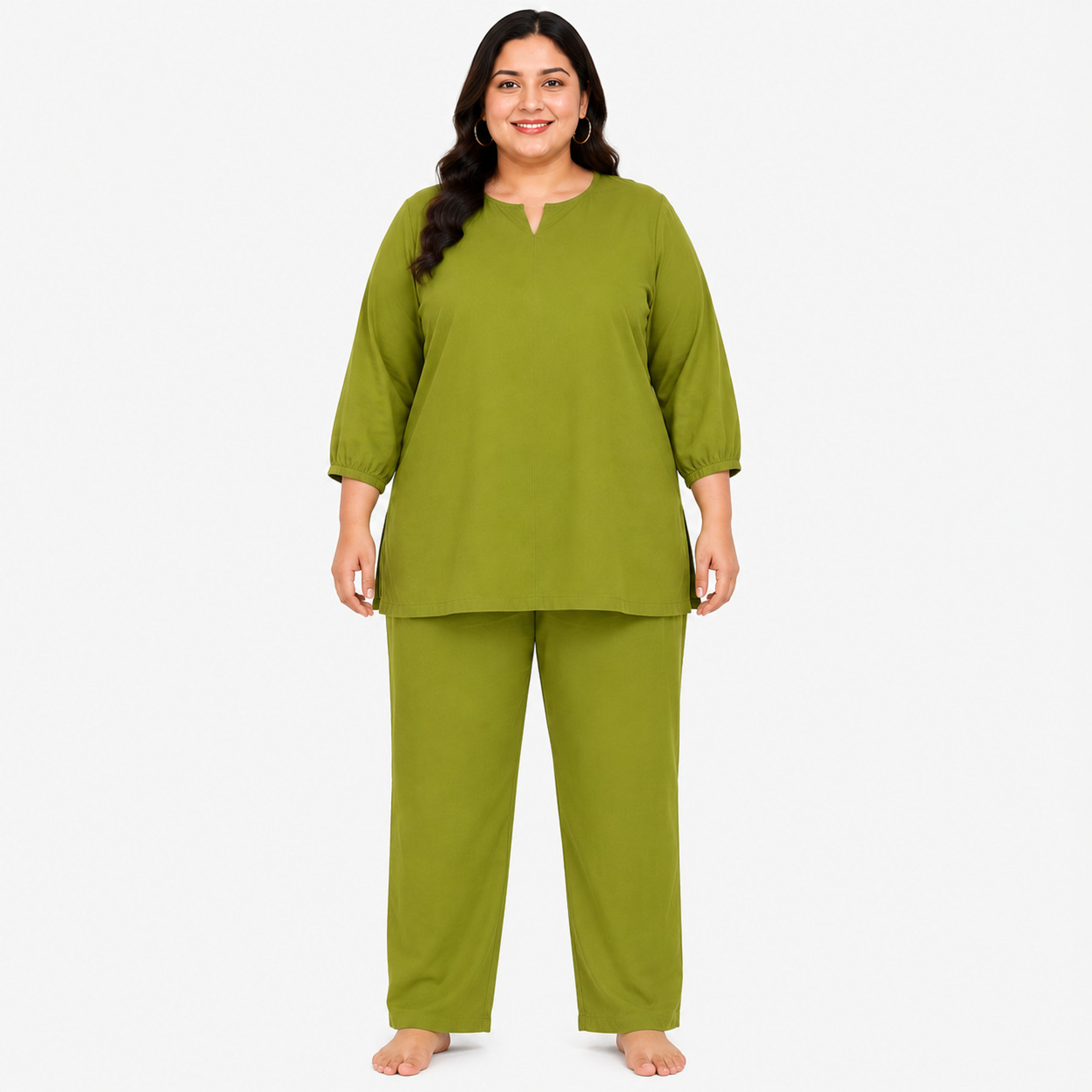 SHIVORAA Women’s Tunic Pants Co-ords Set ( Plus Size ) | Stylish Top & Pant Set | Casual Wear Co-ord Set | Comfortable Lounge Wear | Fashionable Two Piece Outfit | Daily Wear Co-ord Set | Trendy Plus Size Clothing | Women’s Matching Set | Relaxed Fit Co-o