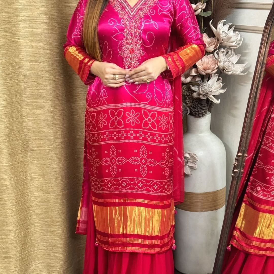 Digital Silk Kurta set